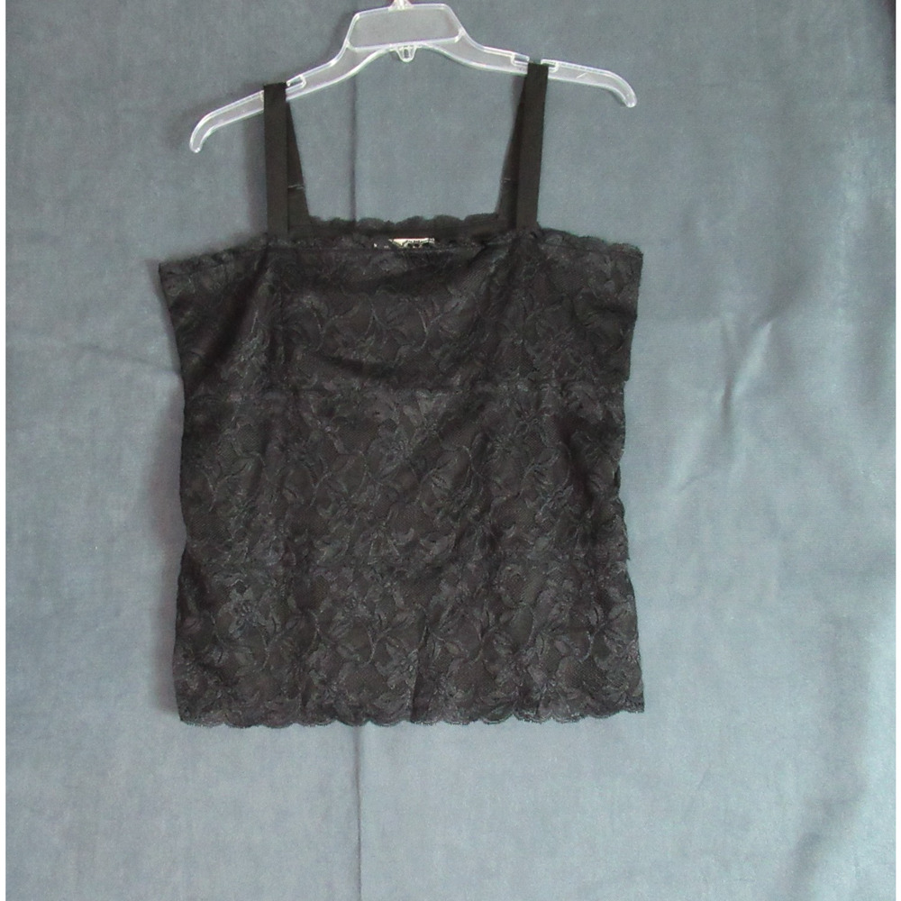 Coldwater Creek Top Womens Sz M 10-12 Black Lace Sleeveless Lined Classy Bodice